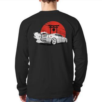 Vintage Japanese Streetcar Racing Turbo Sports Car Back Print Long Sleeve T-shirt - Monsterry