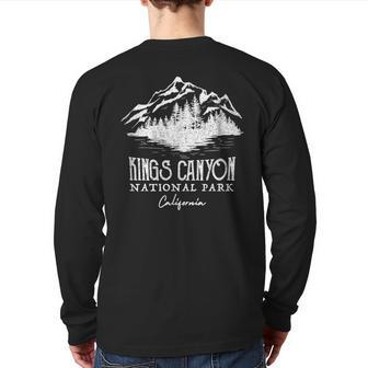 Vintage Kings Canyon National Park California Back Print Long Sleeve T-shirt - Monsterry