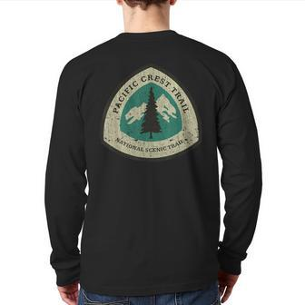 Vintage Pacific Crest National Trail 1968 Lover Hiking Back Print Long Sleeve T-shirt - Monsterry