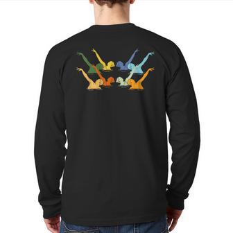 Vintage Synchronized Swimming Artistic Swimming Back Print Long Sleeve T-shirt - Monsterry AU