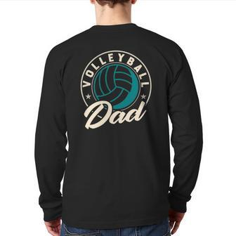 Volleyball Dad For Beach Sports Player And Volleyball Dad Back Print Long Sleeve T-shirt | Mazezy