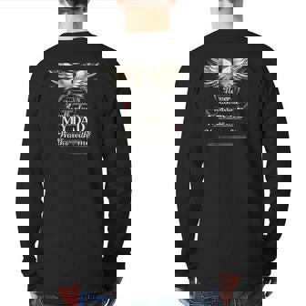 Never Walk Alone My Dad Walks With Me Angel Wings Memorable Dad Back Print Long Sleeve T-shirt | Mazezy