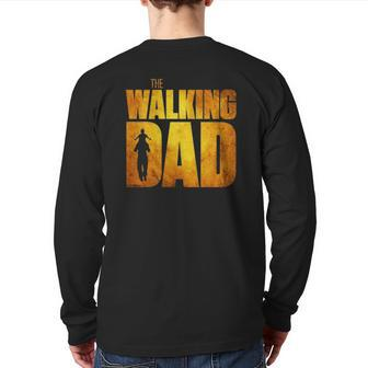 Walking Dad Father's Day Best Grandfather Men Fun Back Print Long Sleeve T-shirt | Mazezy