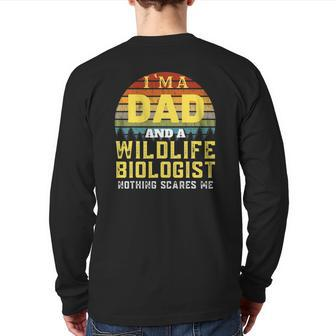 Wildlife Biologist Dad Mens Vintage Back Print Long Sleeve T-shirt | Mazezy