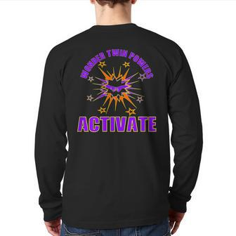 Wonder Twin Powers Activate Identical And Fraternal Comic Back Print Long Sleeve T-shirt - Monsterry AU