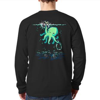 Woot Deep Sea Hobby Back Print Long Sleeve T-shirt - Monsterry DE