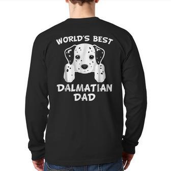 World's Best Dalmatian Dad Dog Owner Back Print Long Sleeve T-shirt | Mazezy