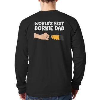 World's Best Dorkie Dad Pet Dorkie Back Print Long Sleeve T-shirt | Mazezy