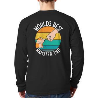 World's Best Hamster Dad Back Print Long Sleeve T-shirt | Mazezy