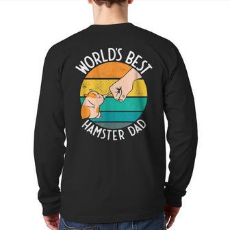 World's Best Hamster Dad Back Print Long Sleeve T-shirt | Mazezy