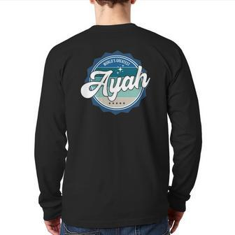 World's Greatest Ayah Indonesian Dad Back Print Long Sleeve T-shirt | Mazezy UK