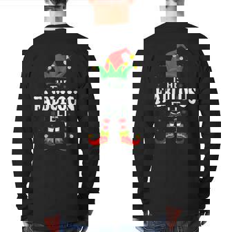 Xmas Fabulous Elf Family Matching Christmas Pajama Back Print Long Sleeve T-shirt - Monsterry