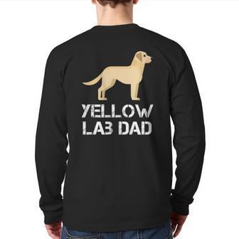 Yellow Lab Dad Dog Owner Hooded Back Print Long Sleeve T-shirt | Mazezy UK