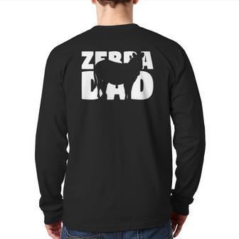 Zebra Lover Zebra Dad Zoo Keeper Animal Father Zebra Back Print Long Sleeve T-shirt | Mazezy