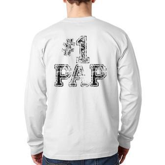 1 Pap Number One Sports Jersey Tee Back Print Long Sleeve T-shirt | Mazezy