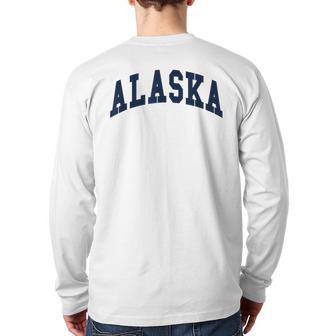 Alaska Throwback Print Classic Back Print Long Sleeve T-shirt - Monsterry DE