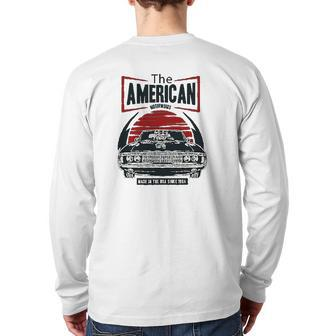 American Muscle Car Back Print Long Sleeve T-shirt | Mazezy