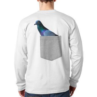 Animal In Your Pocket Pigeon Back Print Long Sleeve T-shirt - Monsterry DE