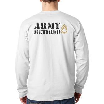 Army Sergeant First Class Sfc Back Print Long Sleeve T-shirt | Mazezy