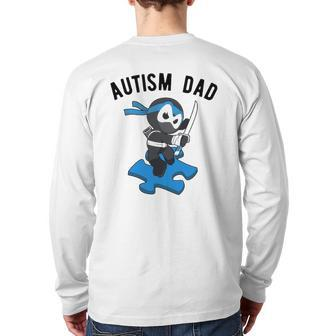 Autism Dad Ninja Martial Arts Father Back Print Long Sleeve T-shirt | Mazezy DE