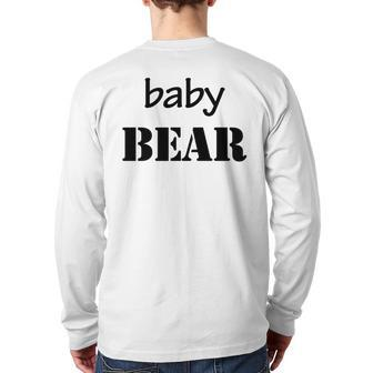 Baby Papa Bear Duo Father Son T Back Print Long Sleeve T-shirt | Mazezy