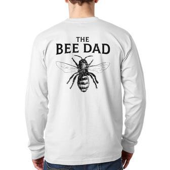 The Bee Dad Beekeeping Father Beekeeper Back Print Long Sleeve T-shirt | Mazezy
