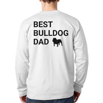 Best Bulldog Dad Back Print Long Sleeve T-shirt | Mazezy