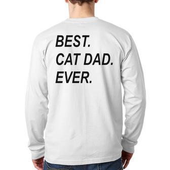 Best Cat Dad Personalized Cat Dad Back Print Long Sleeve T-shirt | Mazezy