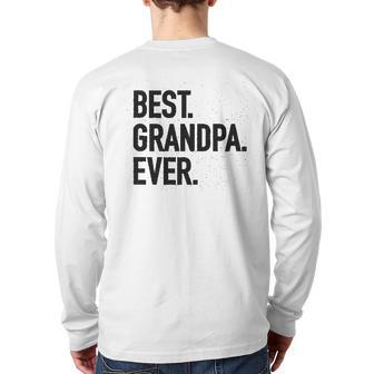Best Grandpa Ever Modern Fit Back Print Long Sleeve T-shirt | Mazezy