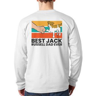 Best Jack Russell Dad Ever Father Of Jack Russell Terrier Back Print Long Sleeve T-shirt | Mazezy