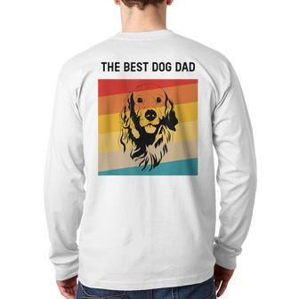 The Best Retriever Dad Dog Lover Novelty Vintage Back Print Long Sleeve T-shirt | Mazezy