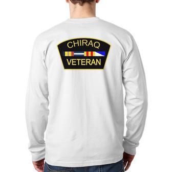 Chiraq Tees For All Chiraq Blue Small Back Print Long Sleeve T-shirt | Mazezy