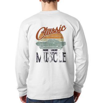 Classic Muscle Car Back Print Long Sleeve T-shirt | Mazezy