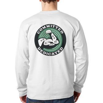 Committed And Dedicated Essential Back Print Long Sleeve T-shirt | Mazezy