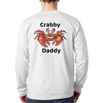 Crabby Daddy Back Print Long Sleeve T-shirt | Mazezy
