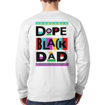 Crown Of Royalty Dope Black Dad Mens Back Print Long Sleeve T-shirt | Mazezy