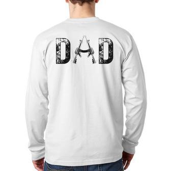 Dad -Dad Military Dad Hunting Dad Father's Day Back Print Long Sleeve T-shirt | Mazezy UK