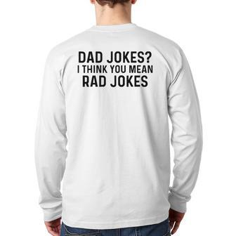 Dad Joke By Mitadesign1 Ver2 Back Print Long Sleeve T-shirt | Mazezy