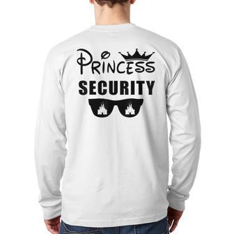 Dad Princess Security Halloween Costume Back Print Long Sleeve T-shirt | Mazezy