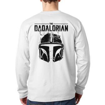 The Dadalorian Retro Vintage Father's Day Back Print Long Sleeve T-shirt | Mazezy