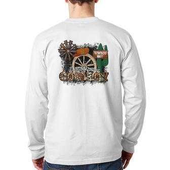 Daddy's Little Cowboy Way Classic Back Print Long Sleeve T-shirt | Mazezy