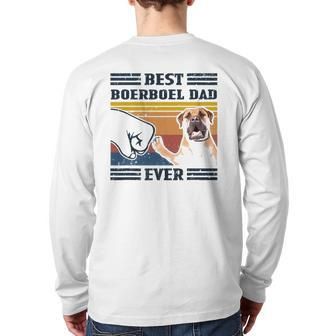 Dog Vintage Best Boerboel Dad Ever Father's Day Back Print Long Sleeve T-shirt | Mazezy