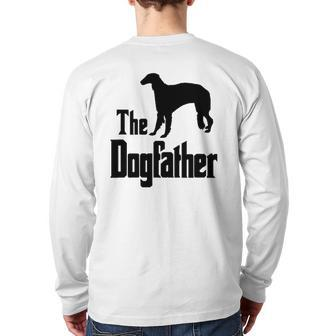 The Dogfather Dog Borzoi Back Print Long Sleeve T-shirt | Mazezy