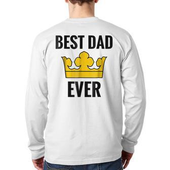 Father's Day Best Dad Ever Holiday Or Back Print Long Sleeve T-shirt | Mazezy CA