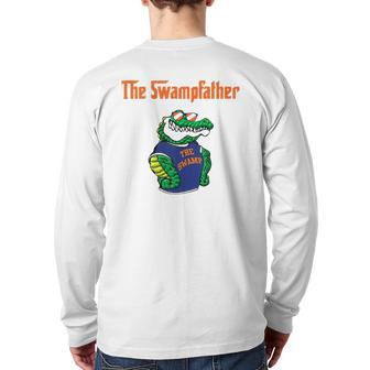 Florida The Swampfather Gator Father Back Print Long Sleeve T-shirt | Mazezy
