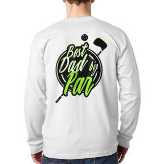 Best Dad By Par Golf Player Fathers Day Back Print Long Sleeve T-shirt | Mazezy