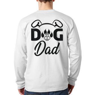 Dog Best Dog Dad Ever Dog Fathers Day Back Print Long Sleeve T-shirt | Mazezy