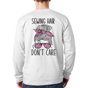 Quilting Seamstress Sewing Themed Back Print Long Sleeve T-shirt - Monsterry UK