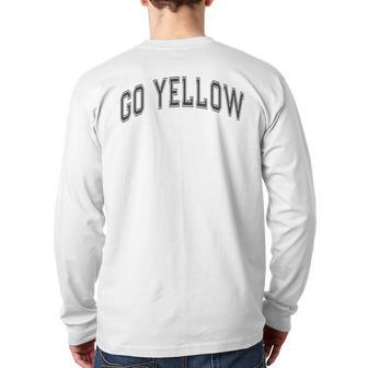 Go Yellow Team Summer Camp Competition Color Event War Game Back Print Long Sleeve T-shirt - Monsterry AU