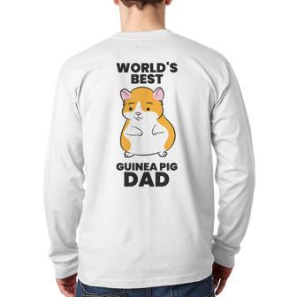 Guinea Pig Papa World's Best Guinea Pig Dad Back Print Long Sleeve T-shirt | Mazezy